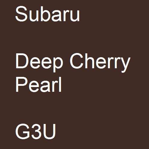 Subaru, Deep Cherry Pearl, G3U.